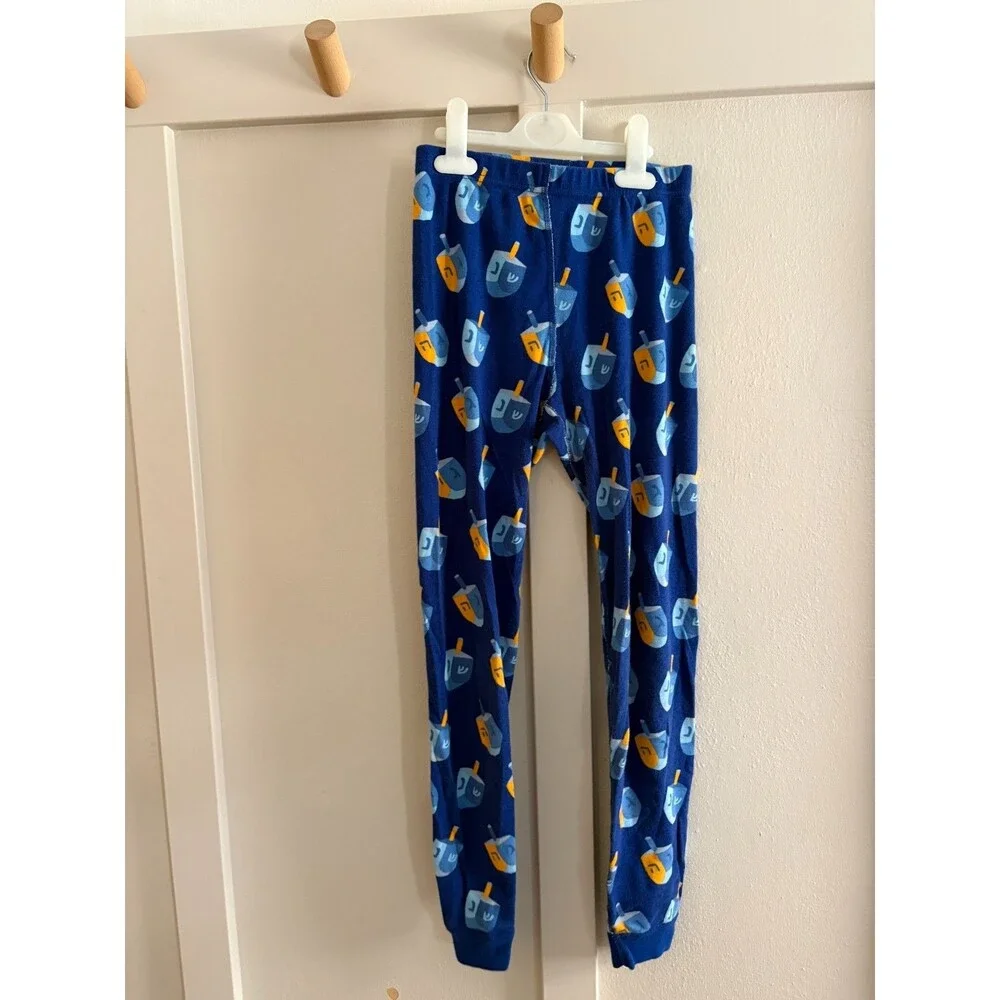Hanna Andersson 2Pc Pajamas Long Sleeve Hanukkah Dreidel PJ Set Sz 140 Cm US 10
